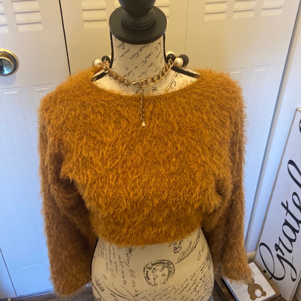 Vintage fur Crop top